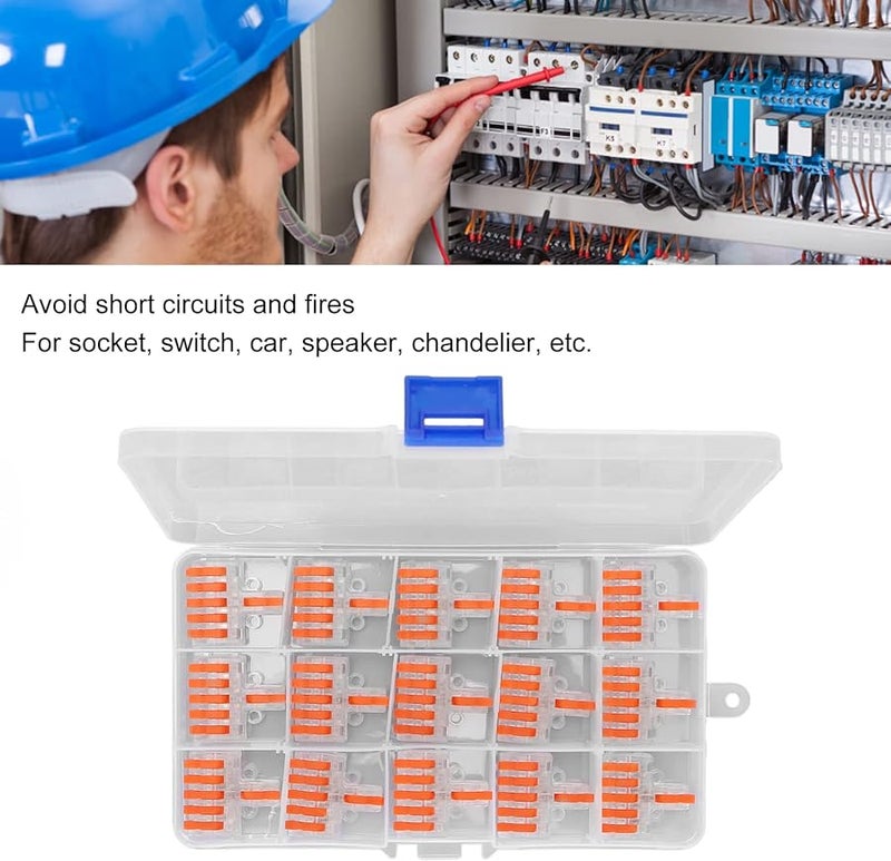 DF 15PCS Transparent Wire Connector Quick Splice Terminals For Home Car Speaker Wiring - Image 4